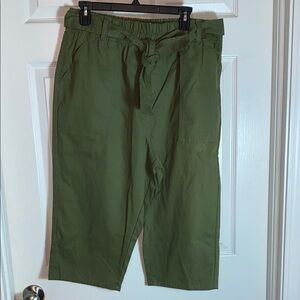 Just Be Women’s Olive Green Cargo Pants Plus Size 2X  Pull on Cotton